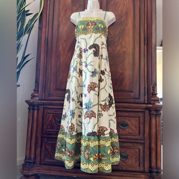 NWT Caroline Constas White and Green Halter Sundress Resort Wear - Picture 8 of 8